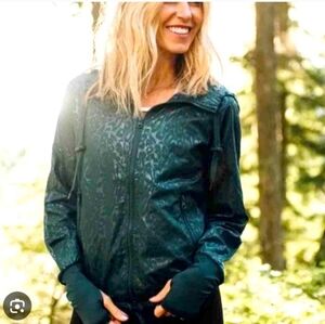 ZYIA Jade Green Animal Print Bomber Jacket